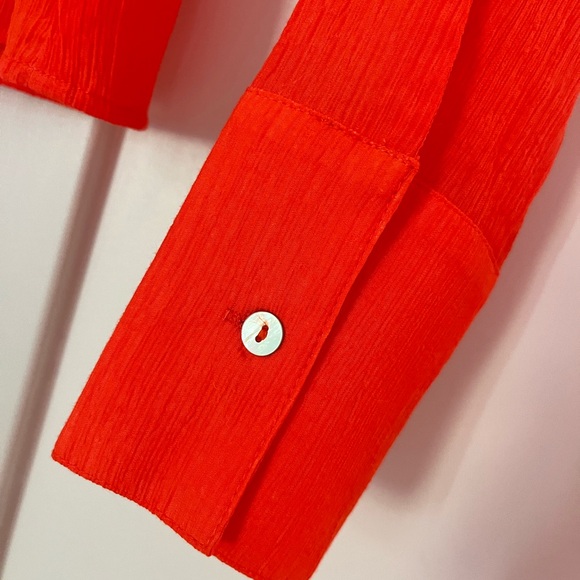 NWT Line & Dot One Shoulder Ruffle Top size - S - Picture 3 of 4